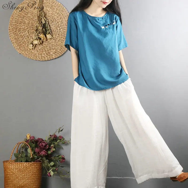 Традиционный китайский костюм Тан одежда в китайском стиле топ Ципао