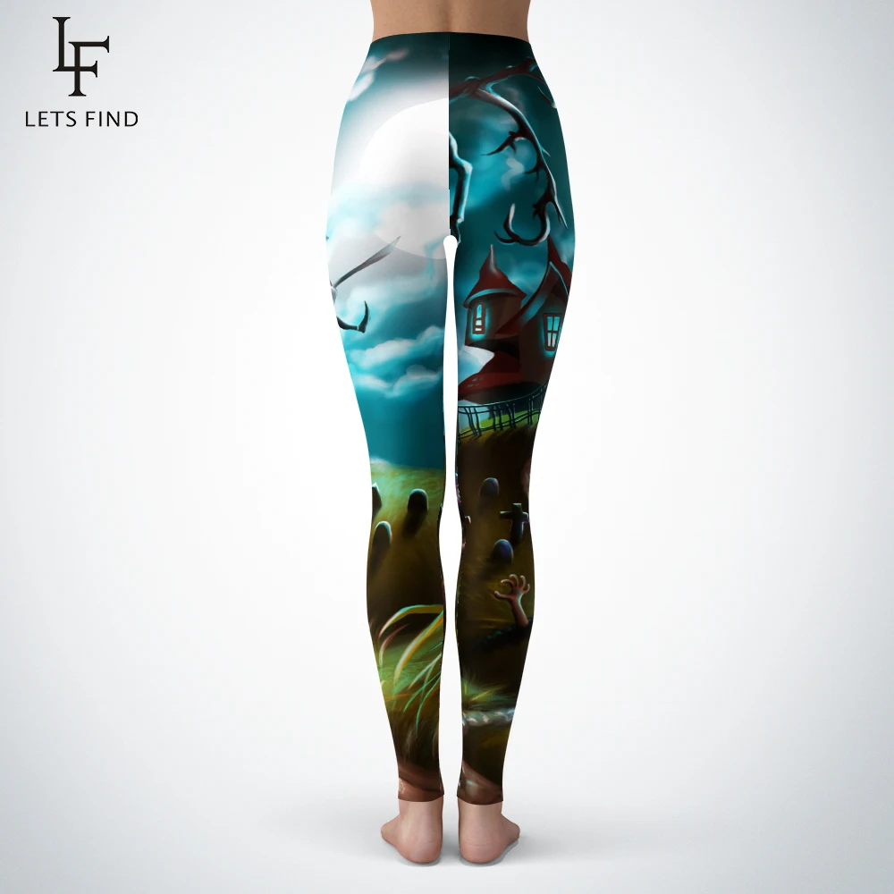 Женские леггинсы для фитнеса эластичные с 3D-принтом Кошмар перед Рождеством