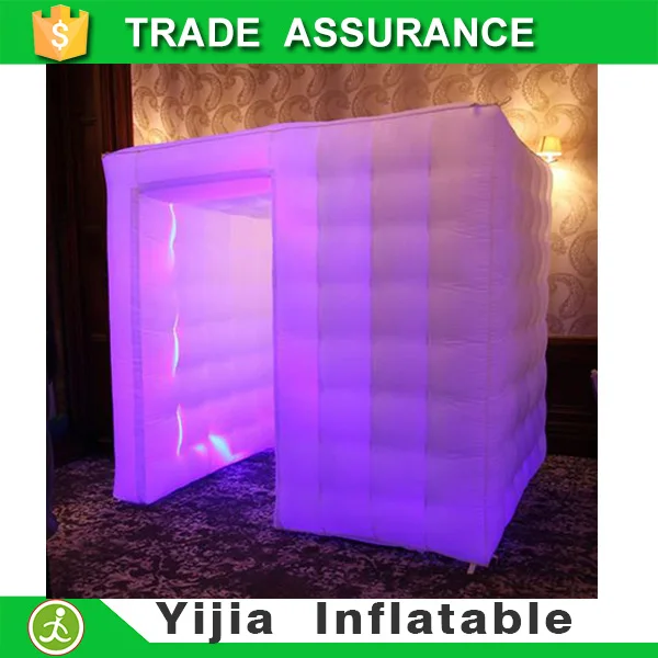 

white color wedding party decorations air tent inflatable photo booth led
