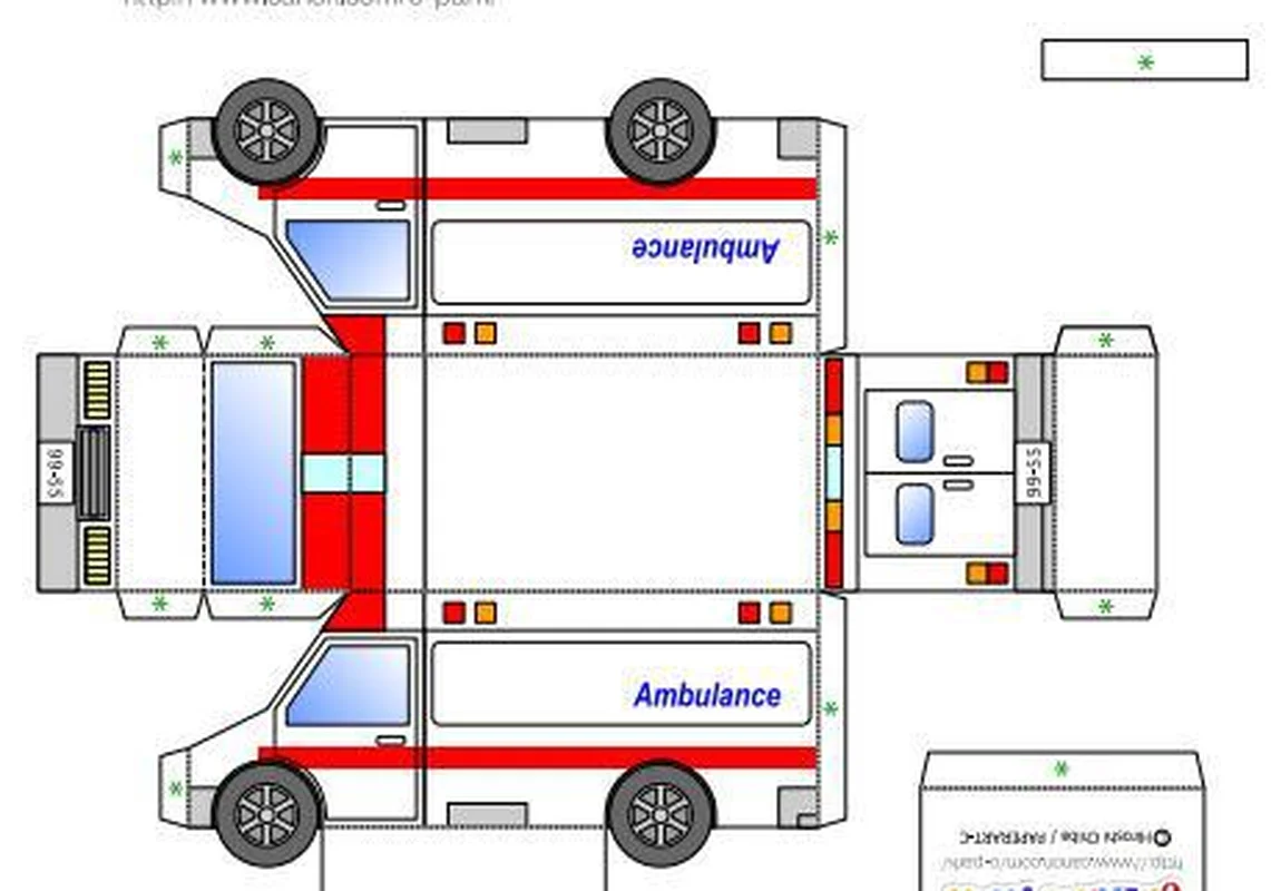 Аварийный автомобиль оригами развивающие игрушки 3D бумажная модель