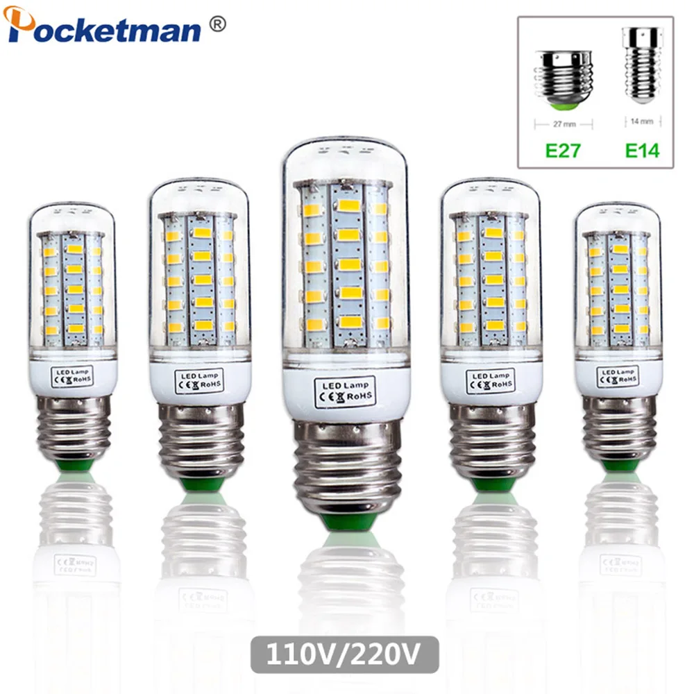 Светодиодная лампа кукуруза E27 E14 110 В SMD5730 48/69 светодиодов|led lamp light|light forled lights for home