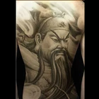 Классная большая поддельная татуировка на спину, грудь, боди-арт, очень большая, полностью закрывающая спину, Временные татуировки, наклейки для мужчин и женщин, 48 х34 см