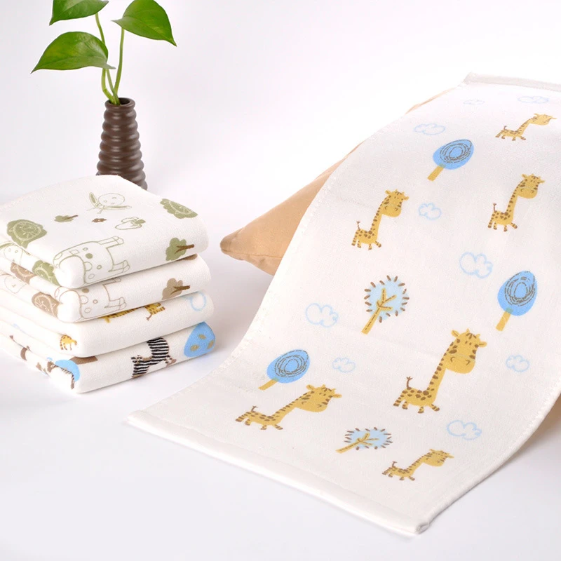 4 шт./лот детское газовое полотенце банное для младенцев кормления Детский платок