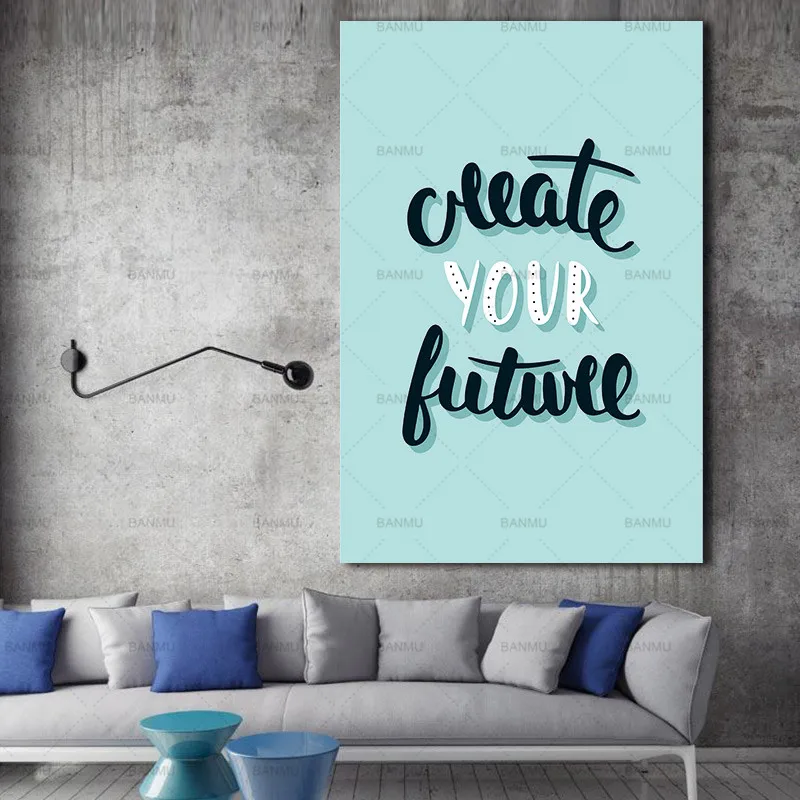 

Modern Black White wall art picture Quote Art Canvas Poster Print Wall Picture Painting For Living Room Home Decor No Frame