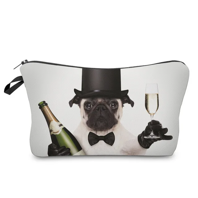 2 3D печать сумка для макияжа чехол pug Life розовые милые косметичка для путешествий сумка-Органайзер для туалетных принадлежностей сумка-несессер Maleta De Maquiagem - Цвет: 2