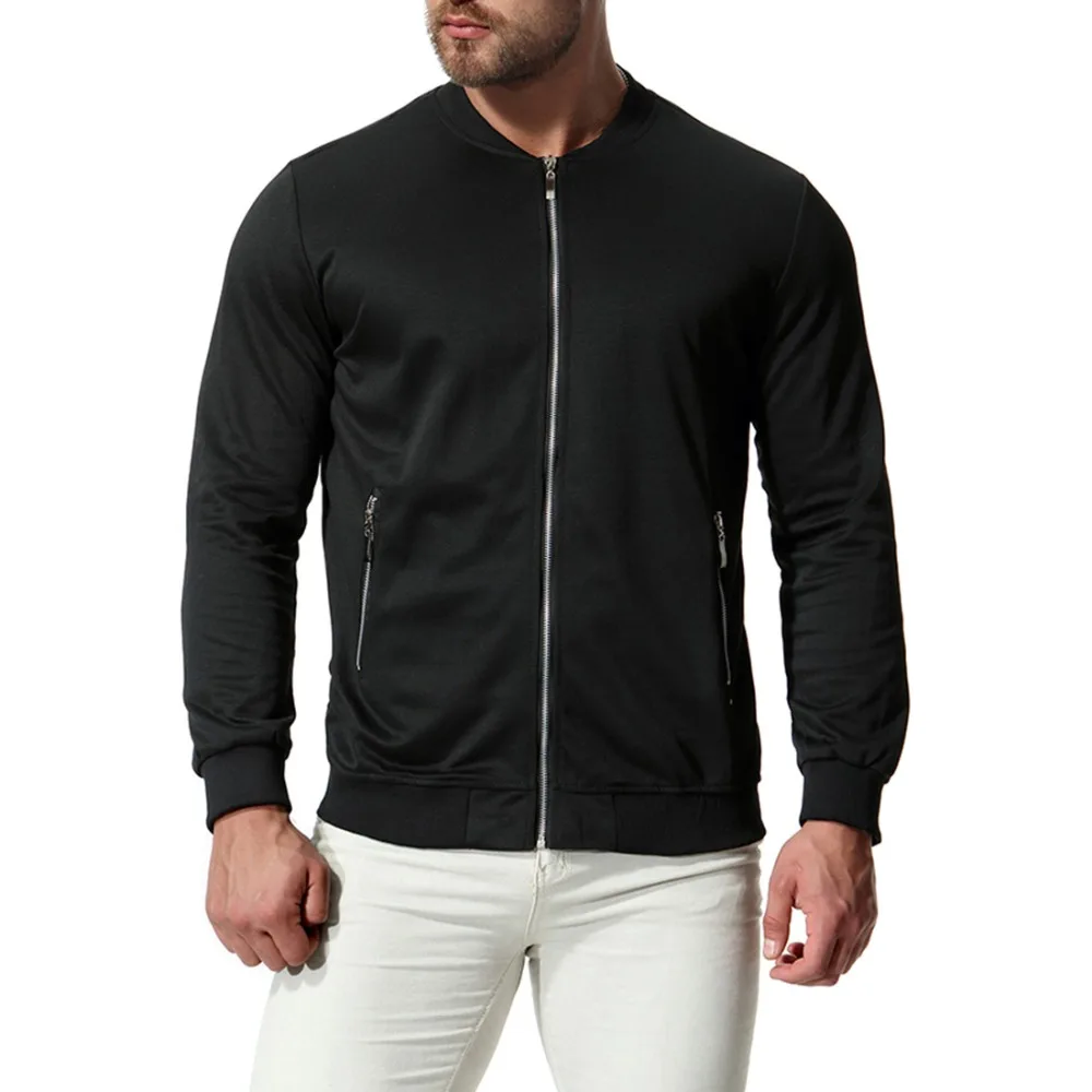 2019 Spring Men's Zipper Jackets Male Casual Hop Slim Fit Pilot Coat Men Clothing bomber jacket mens jackets and coats | Мужская
