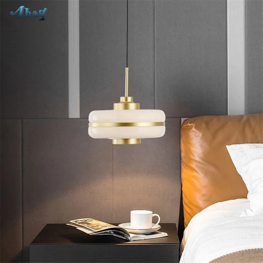 Goedkoop Nordic Witte Lantaarn Hanglampen Glas Schaduw Moderne Woonkamer Decor Eetkamer Verlichtingsarmaturen Koffie Winkel Opknoping Lamp