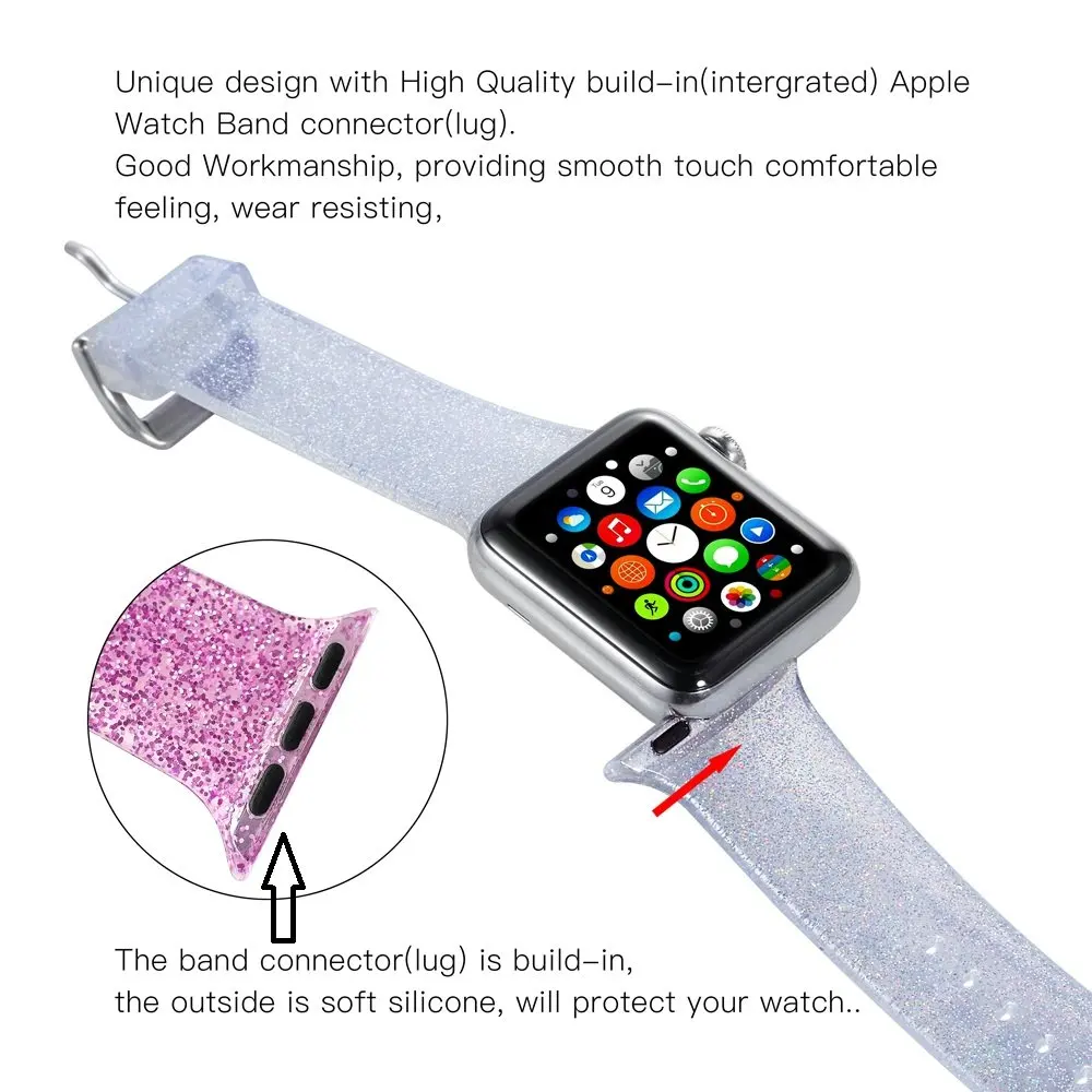 Силиконовый ремешок для Apple Watch 6 band 40 мм 44 iWatch 38 42 мм|Ремешки часов| |