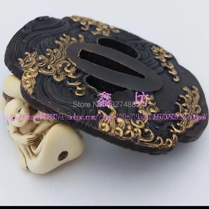 Высокое качество японская катана медь Цуба меч вакидзаси аксессуары W/дизайн