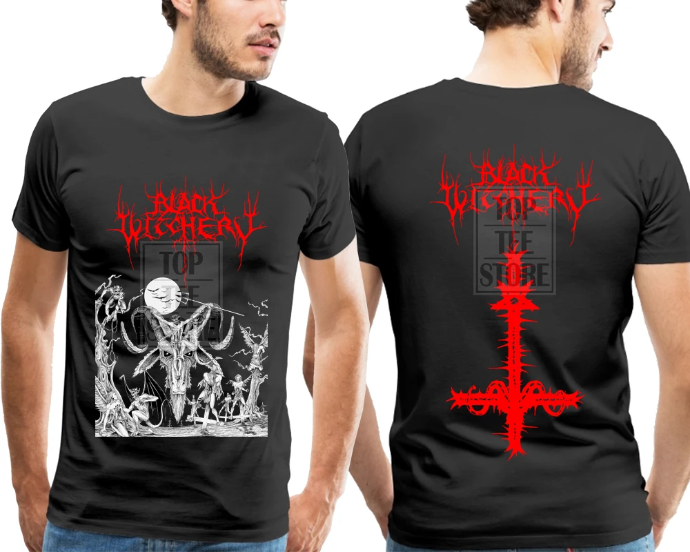 Черная футболка с надписью Witchery upheval Of Satanic размеры S M L Xl Ofc|metal t shirt|death metalt shirt |