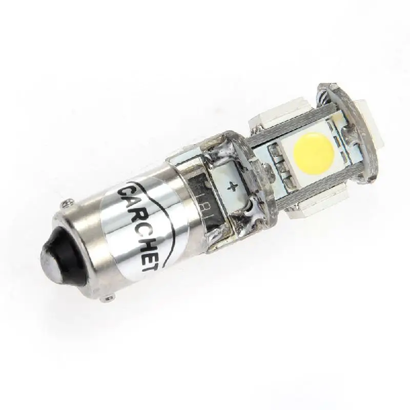 CARCHET 2PCS BAX9S H6W 5 SMD LED Lights Canbus Error Free Light Bulbs Lamp 12V 5050 5-LED for Car | Автомобили и мотоциклы