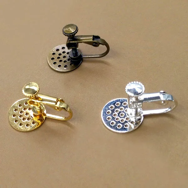 Винтовой преобразователь для сережек-клипсов не проколотых ушей с плоской