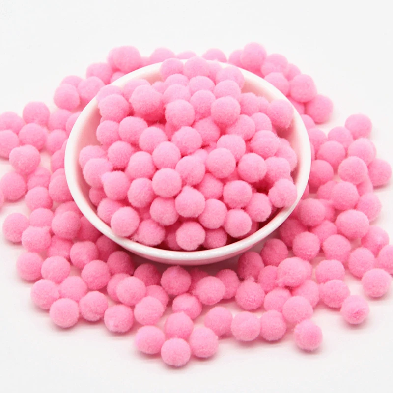 02dkPink 8 мм DIY помпон 480 шт. мягкие разноцветные помпоны вечерние помпоны для свадьбы пушистые Помпоны для украшения шаров ручной работы аксессуары для шитья на ткани 20 г - Цвет: 02dkPink