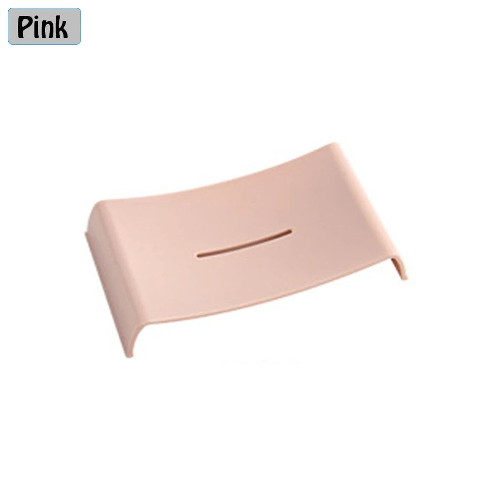 pink 1 шт., простая мыльница для ванной, для душа, мыльница для хранения, без ударов, Сливная Пластина, лоток, держатель, чехол, держатель для мыла, лоток, аксессуары для дома - Цвет: pink