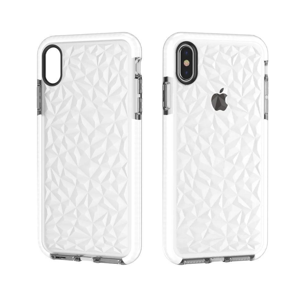 50 шт. DHL для iPhone 6 7 8 Plus XR XS MAX чехол для телефона роскошный чехол с алмазной текстурой прозрачный мягкий чехол из ТПУ