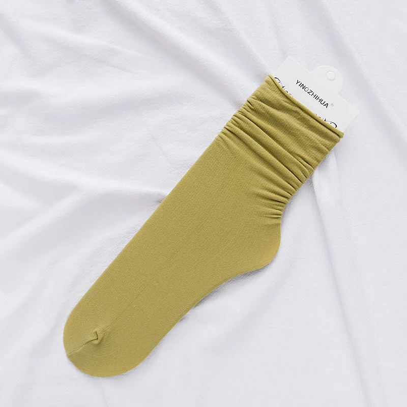 Yellow Green 1 пара женских носков летние новые длинные носки нейлоновые яркие цвета женские модные мягкие тонкие носки для женщин - Цвет: Yellow Green