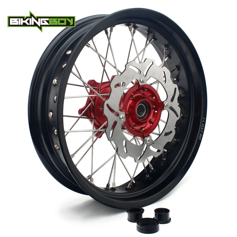 BIKINGBOY 17&quot Front Rear Wheels Rims Hubs Discs Bracket Sprocket Set For Honda CRF 250 450 R CRF450R 2015 2016 2017 | Автомобили и