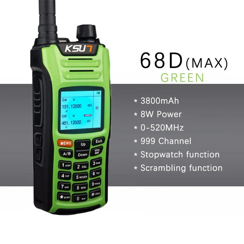 KSUN KSX68D портативный Небьющийся скрытый светодиодный светильник, дешевый двухсторонний радиоприемник
