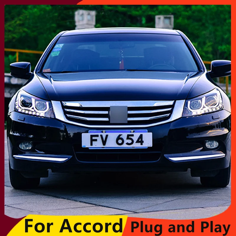 

KOWELL car Styling Head lamp for Honda Accord 2008-2013 LED Headlight DRL H7/D2H HID Xenon bi xenon lens
