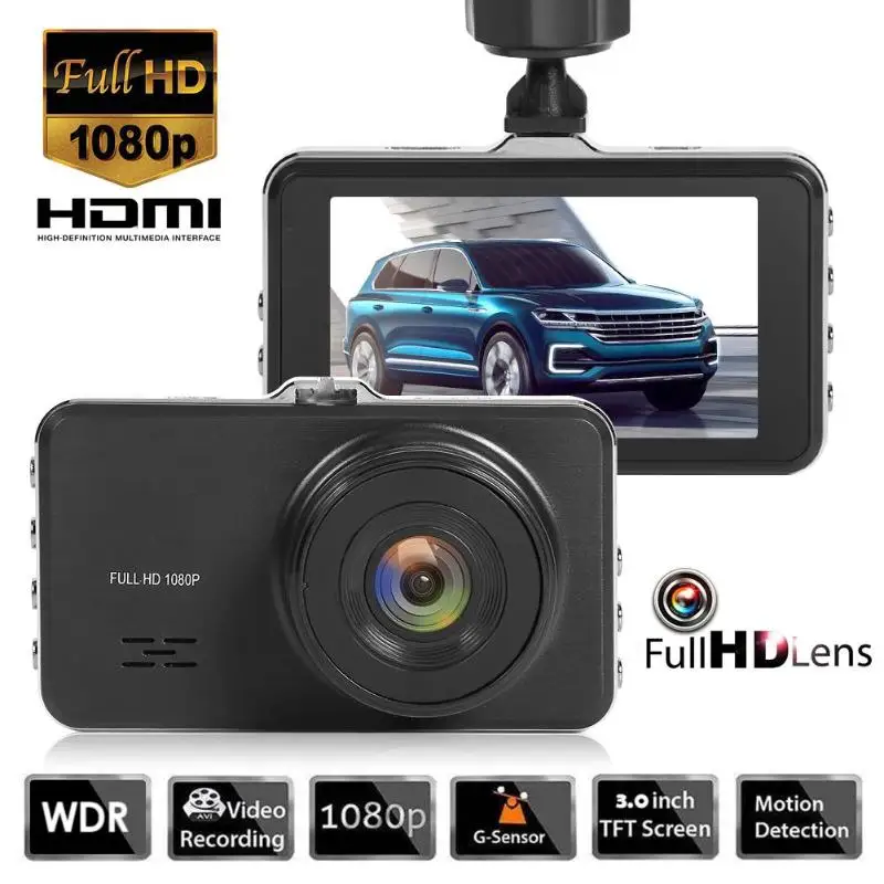 VODOOL SE021 Full HD 1080P Автомобильный видеорегистратор Камера Dashcam 3 &quotIPS экран дисплей