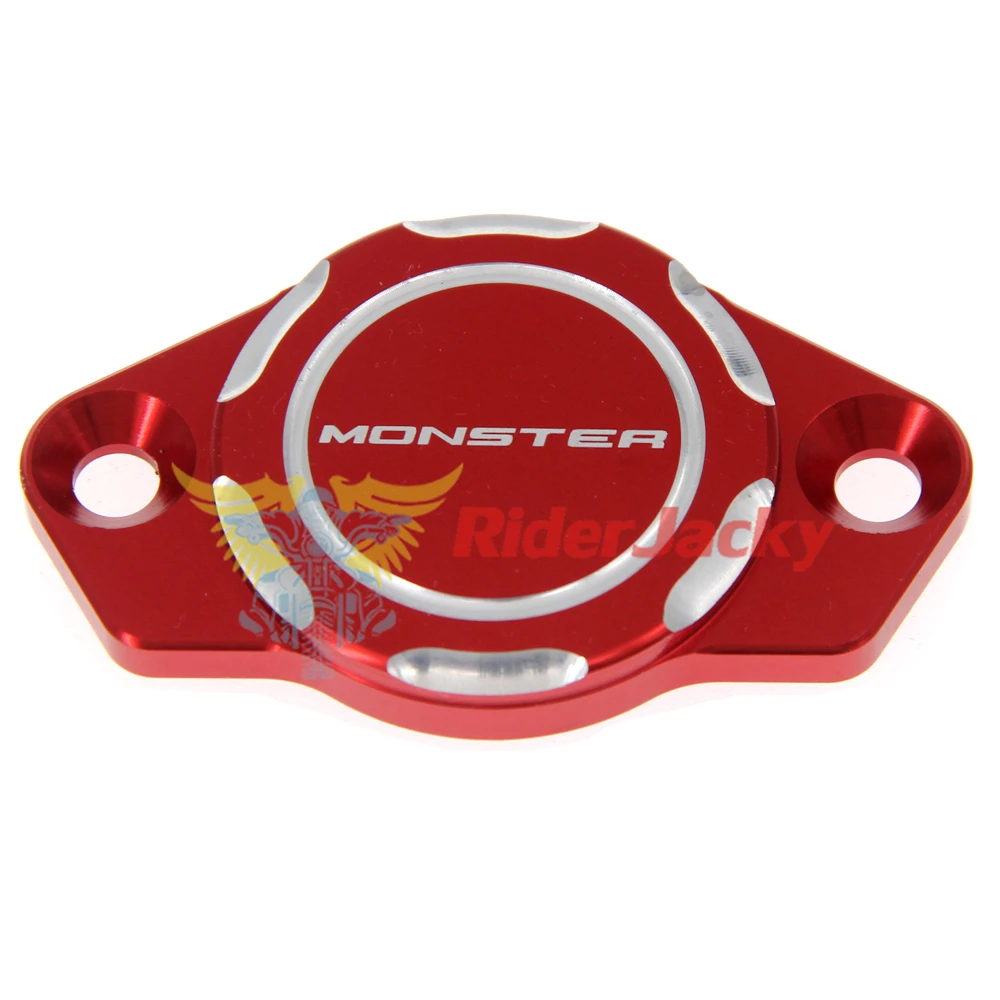 Крышка фильтра двигателя RiderJacky черный красный с ЧПУ для мотоциклов Ducati Monster 695 2007