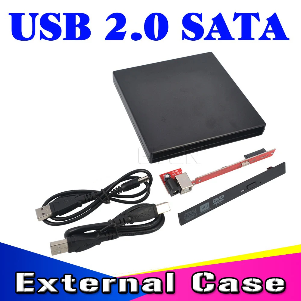 Внешний чехол для ноутбука ПК USB 2 0 DVD CD Rom RW на SATA жесткий диск адаптер Caddy|rw|rw drive |