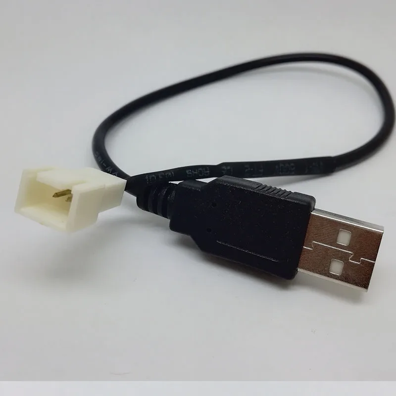 10 шт. USB папа к вентилятору 2pin 3 контактный Кабель адаптер для 5 В|Кабели