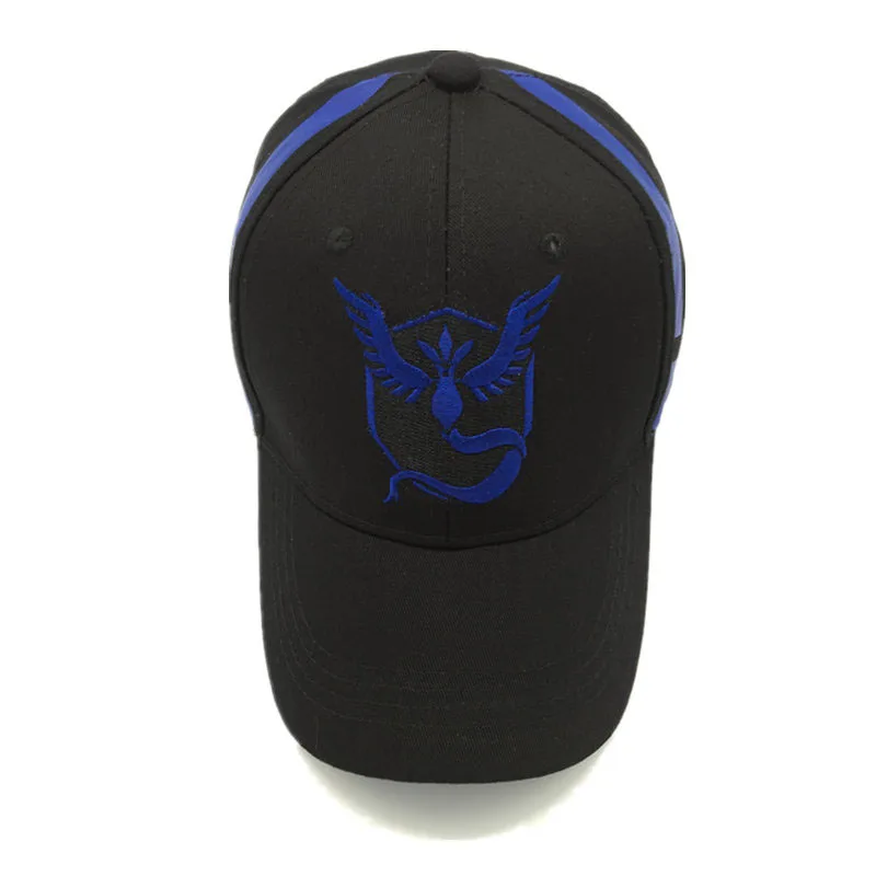 REEMONDE Pokemon Go бейсболка Valor Team Instinct cap s для женщин мужская шапка бейсболка Регулируемый головной убор Кепка для уличных танцев