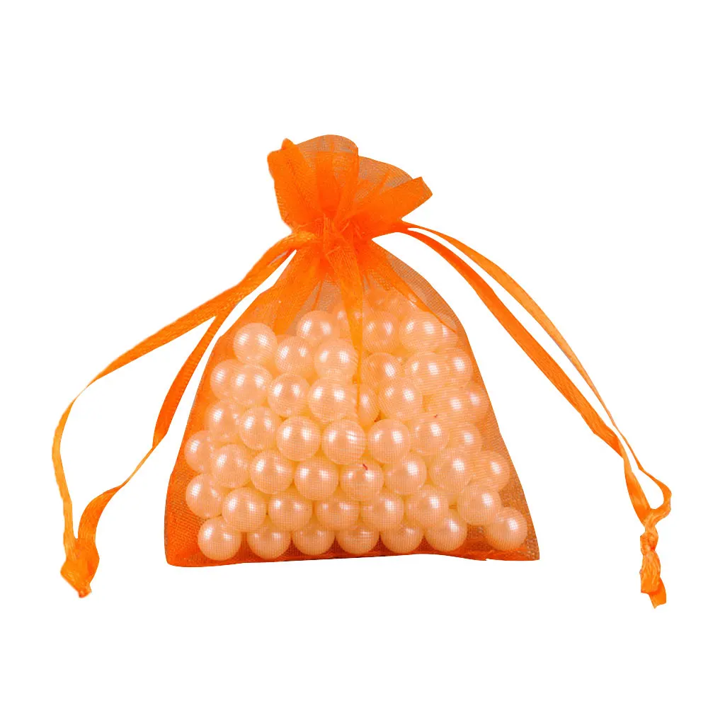 100 шт./упак. конфетный Подарочный шнурок сумка органза свадебные ювелирные