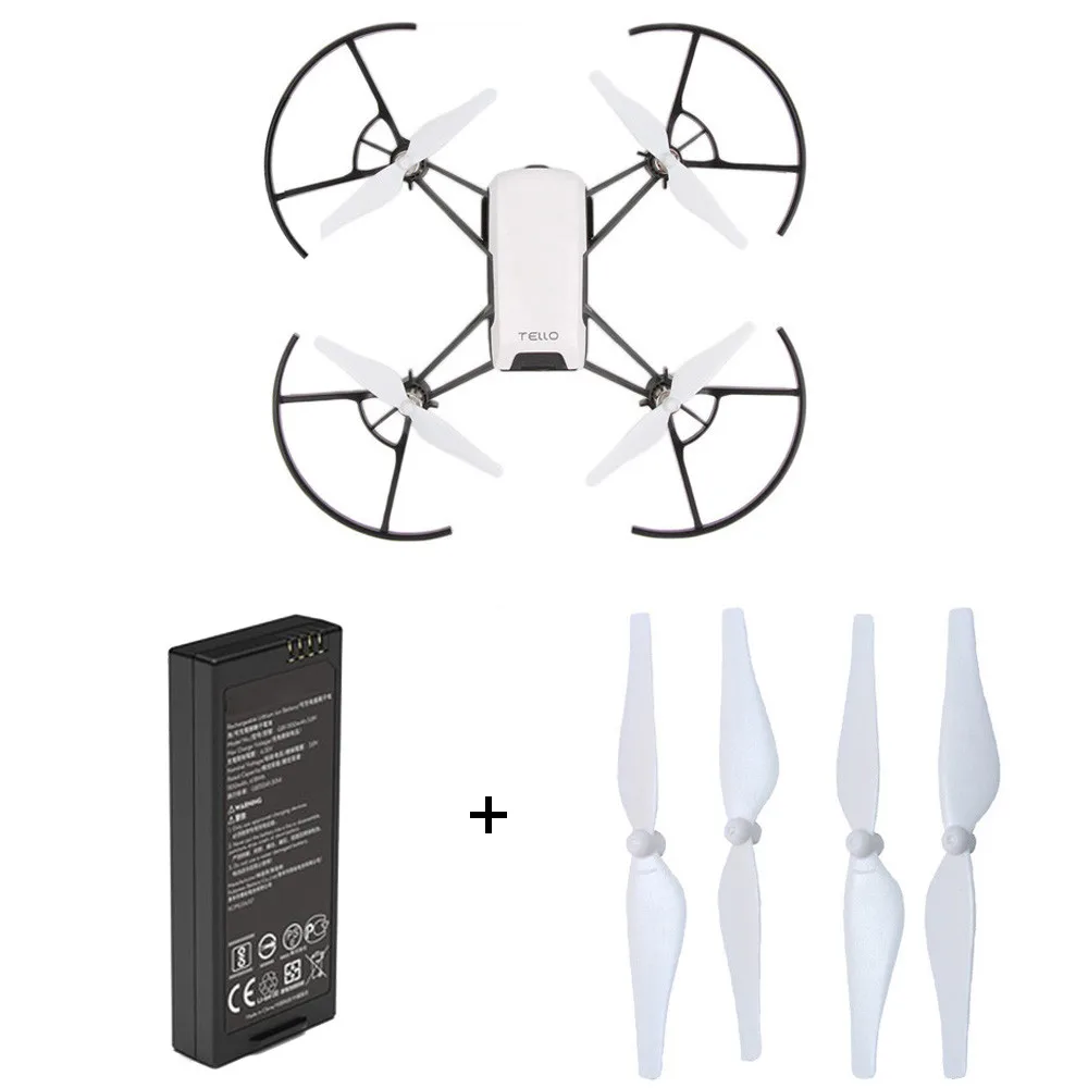 Для DJI Tello Drone 1100 mAh 3,8 V Интеллектуальная батарея полета+ 4 шт. пропеллеры летающие лопасти 80518 Прямая поставка