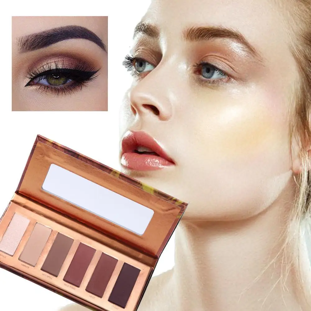 Luxury New Mini Heat Eyeshadow Makeup Palette 6 Colors Shimmer Matte Daily Basic Eye Shadow Powder Natural Nude Contour Set |