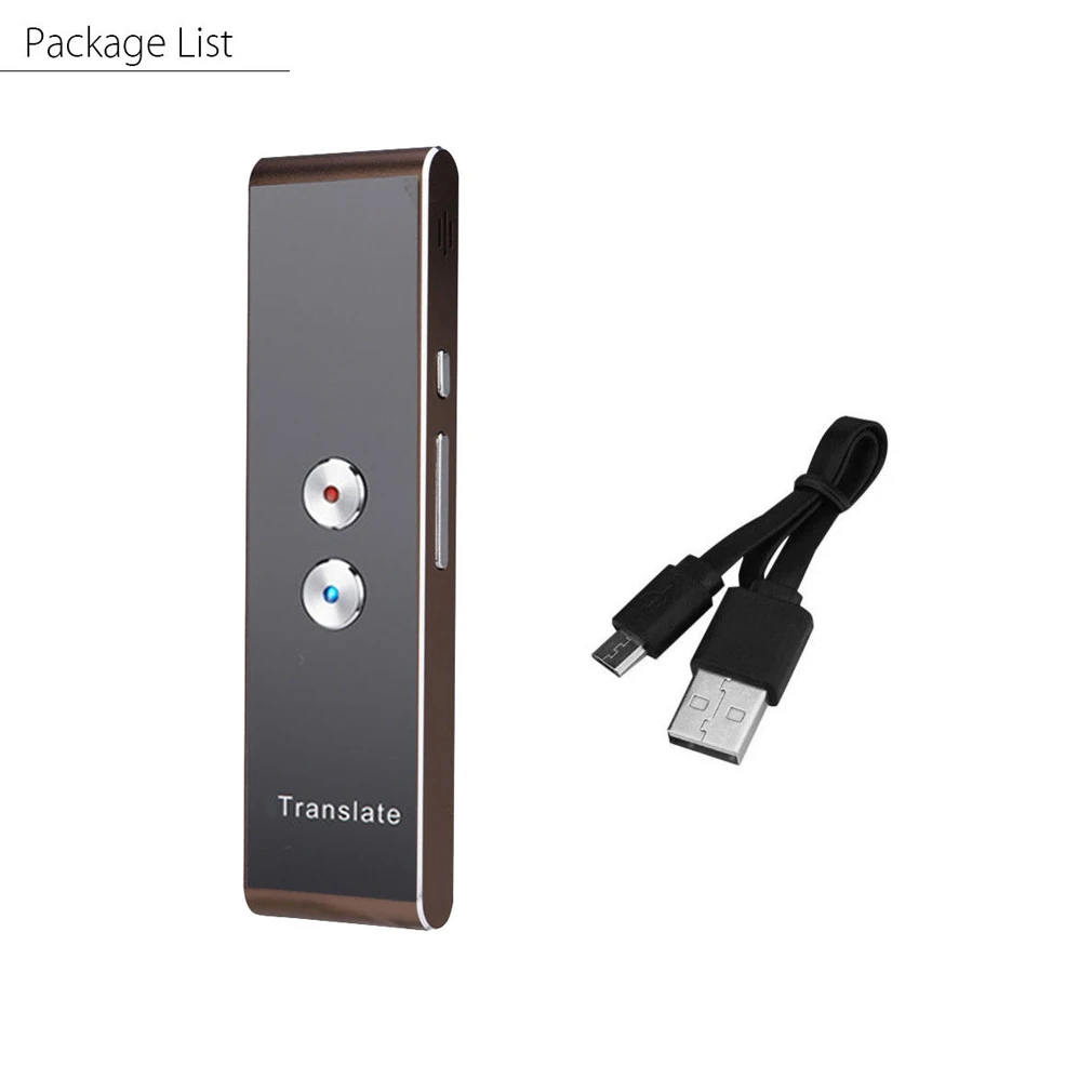 Портативный Bluetooth Smart 40+ языков 2,4G переводчик двухсторонний в режиме реального времени голос