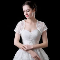 cap sleeve lace 2018 wedding jacket for evening party bridal shawls spring summer wedding accessories in stock