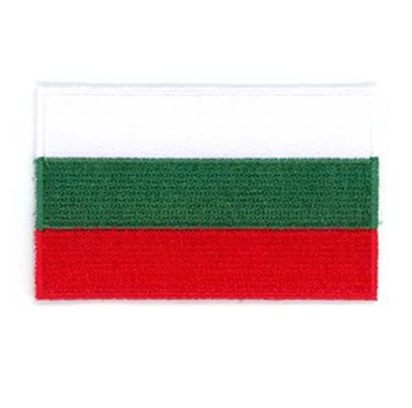 

Bulgaria Flag Iron On Patch Embroidered Garment Labels Embroidery Labels Sewing Flat Broder and Iron On Backing Custome MOQ50pcs