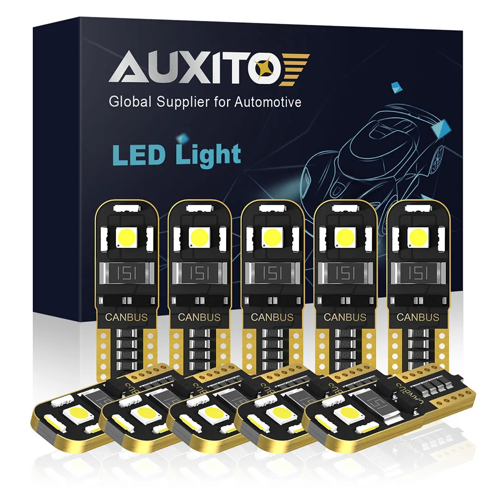 10x T10 W5W светодиодный лампочка для салона автомобиля 192 Canbus Error Free 6000 K белый 3030 SMD светодиодный 12 V автомобильный горизонтальный клин, сигнализирующий фонарь для Toyota Kia