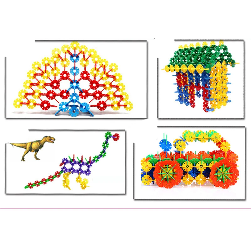 

120pcs/set Snowflakes plastic building blocks/educational toys for children/baby toys parts/technology model building bricks