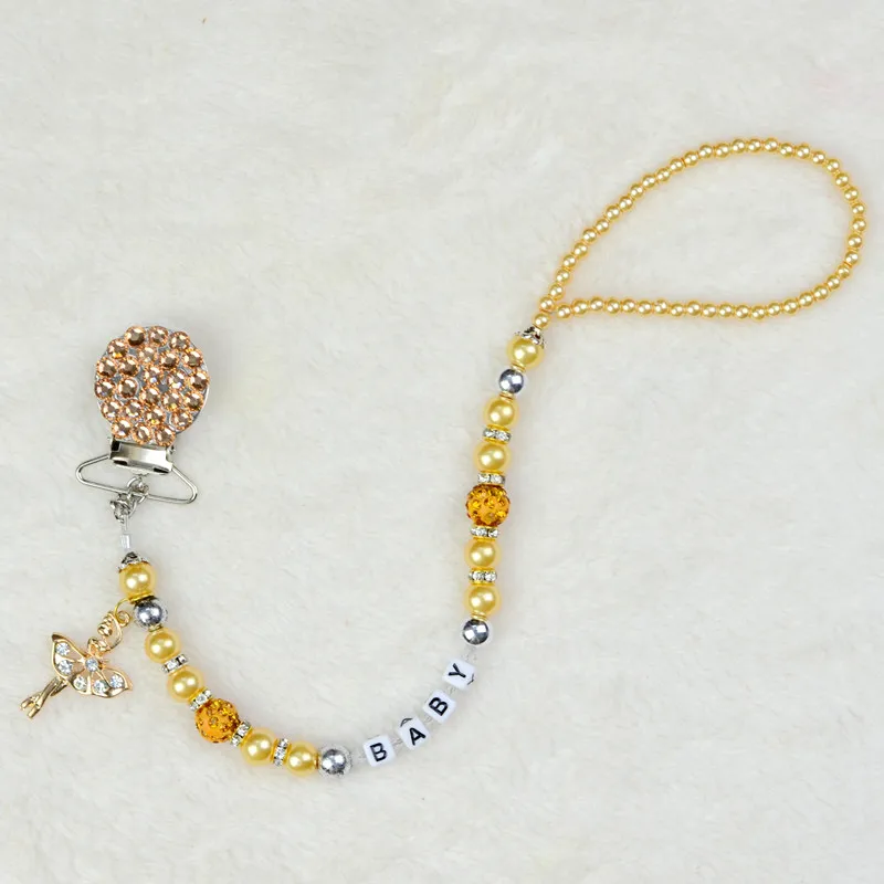 Персонализированная блестящая золотистая соска роскошные стразы соски пустышки