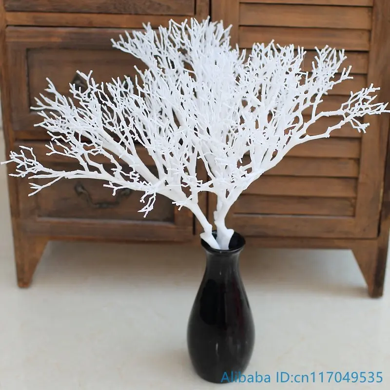 1 шт красивый искусственный белый Пластик высушенная ветка завод Главная