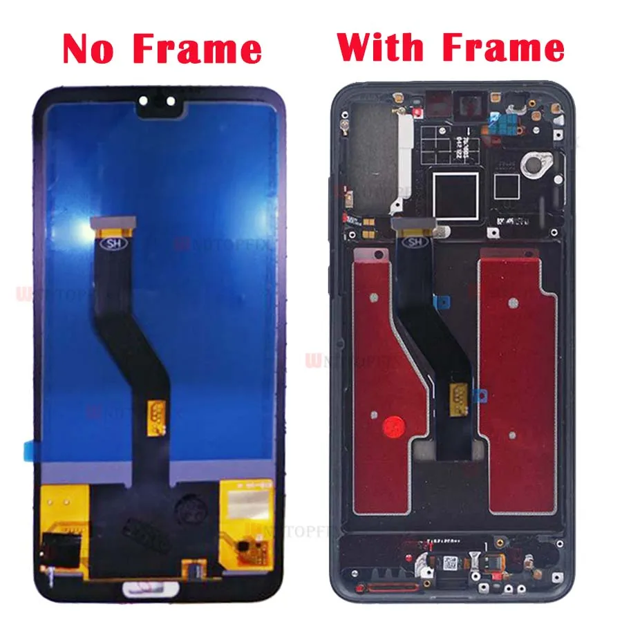 TFT huawei P20 Pro ЖК-дисплей кодирующий преобразователь сенсорного экрана в сборе P20 Pro дисплей с рамкой 6," для huawei p20 pro замена экрана