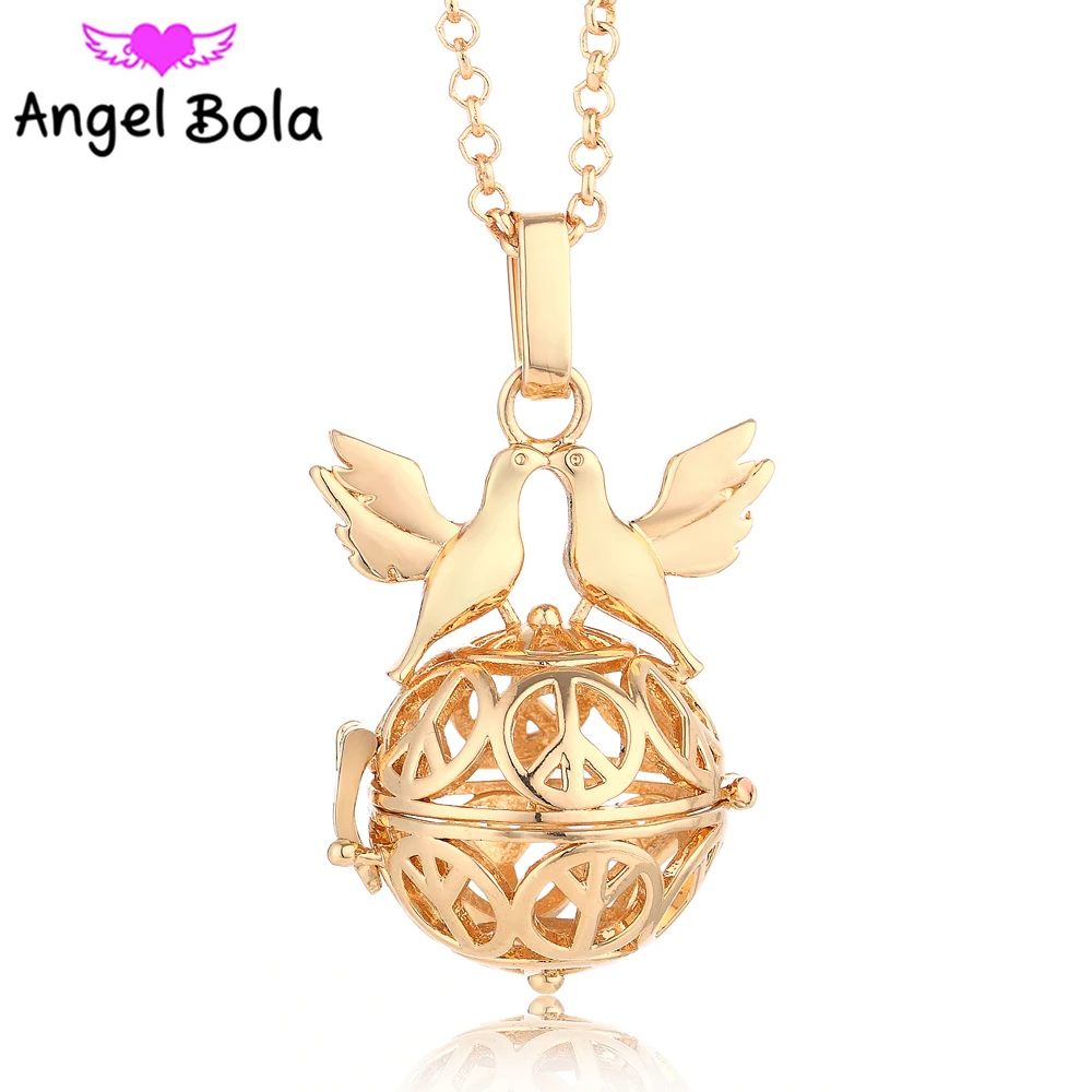 Angel Bola ожерелья ювелирные изделия эфирного масла Peace Dove дизайн масло клетка