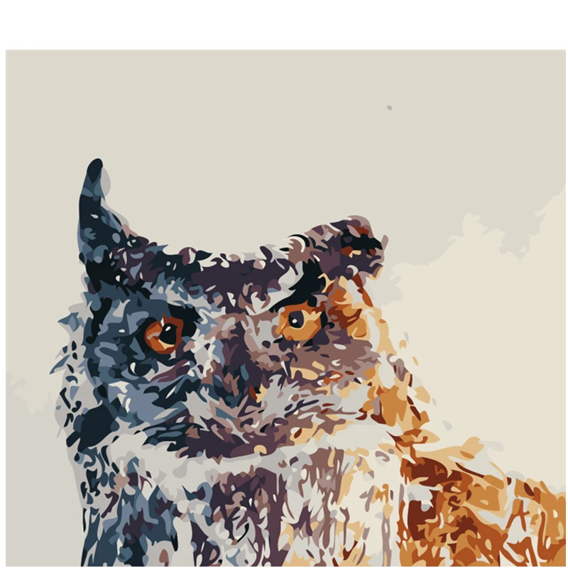 Сова Ландшафтная 40x50 см живопись по номерам сделай сам настенное искусство