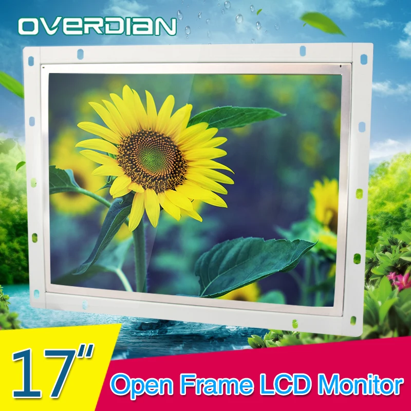 17 дюймов/17 &quotVGA/DVI разъем открытая рамка монитор/дисплей не сенсорный экран