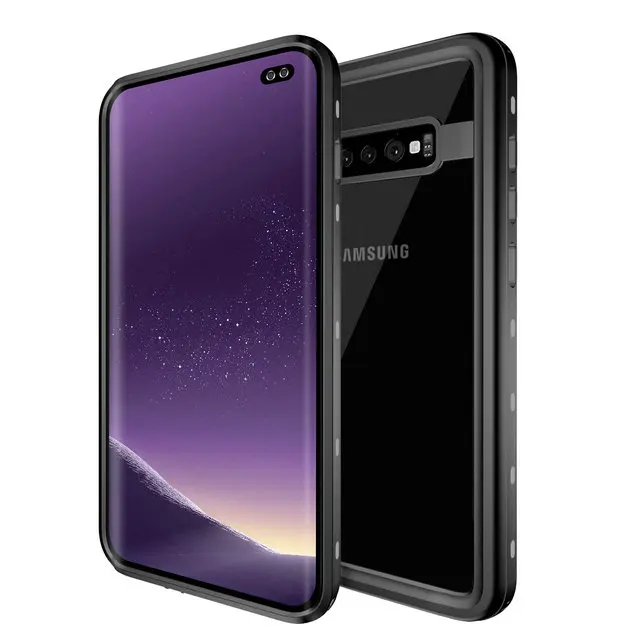 Black IP68 Водонепроницаемый чехол для samsung S10 5G чехол samsung Galaxy S10 Plus водонепроницаемый чехол PC для samsung S10E S10+ Водонепроницаемый Чехол - Цвет: Black