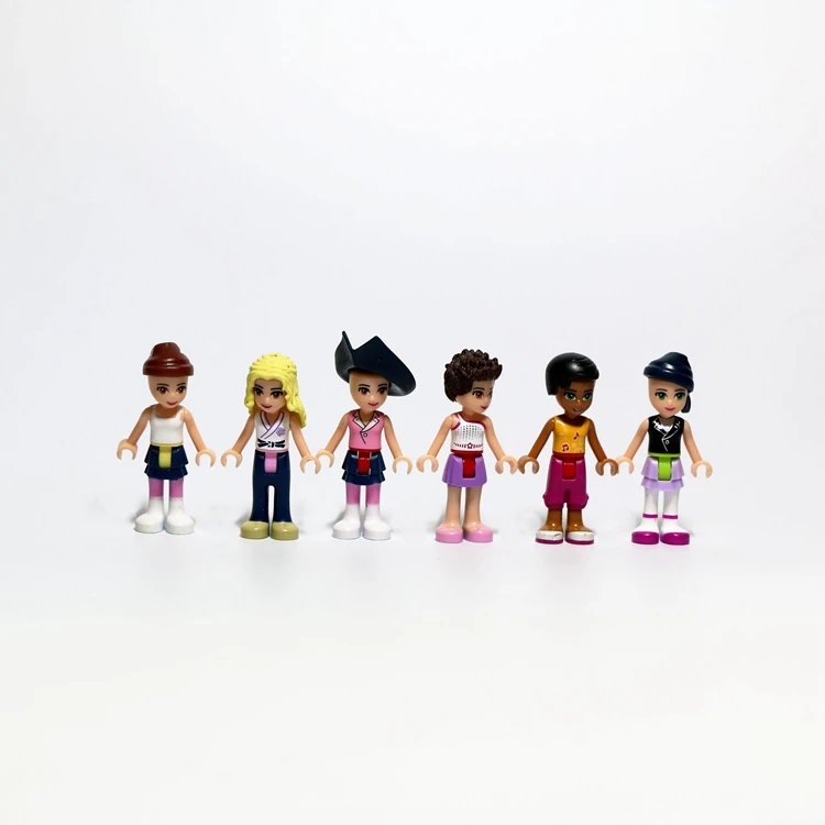 50 шт., 100 шт., мини-строительные блоки, фигурка с рисунком Playmobil, 4-5 см, фигурки девочек и мальчиков, городские люди, модель, куклы детские игрушки