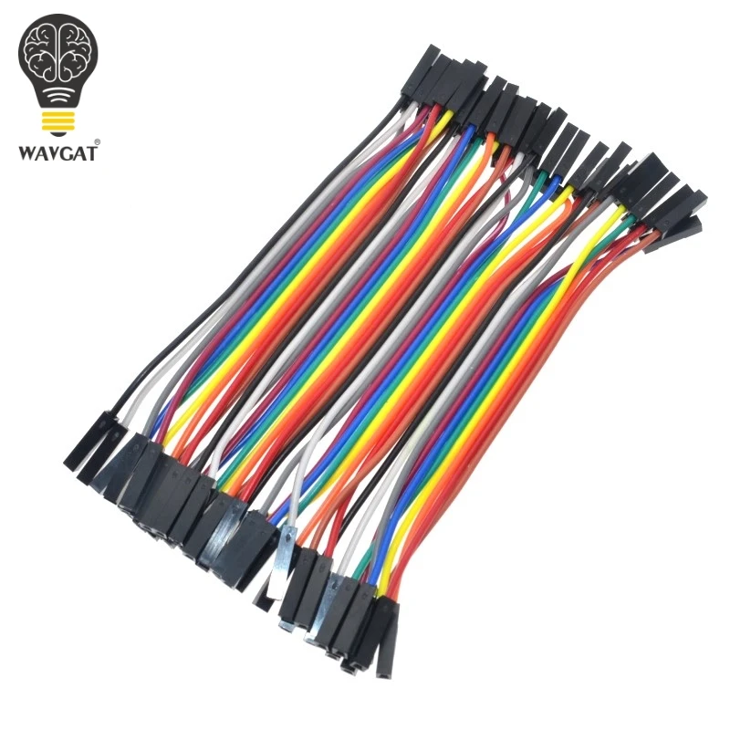 WAVGAT 40 шт. Dupont 10 см женский(F-F) Перемычка провода ленточный кабель