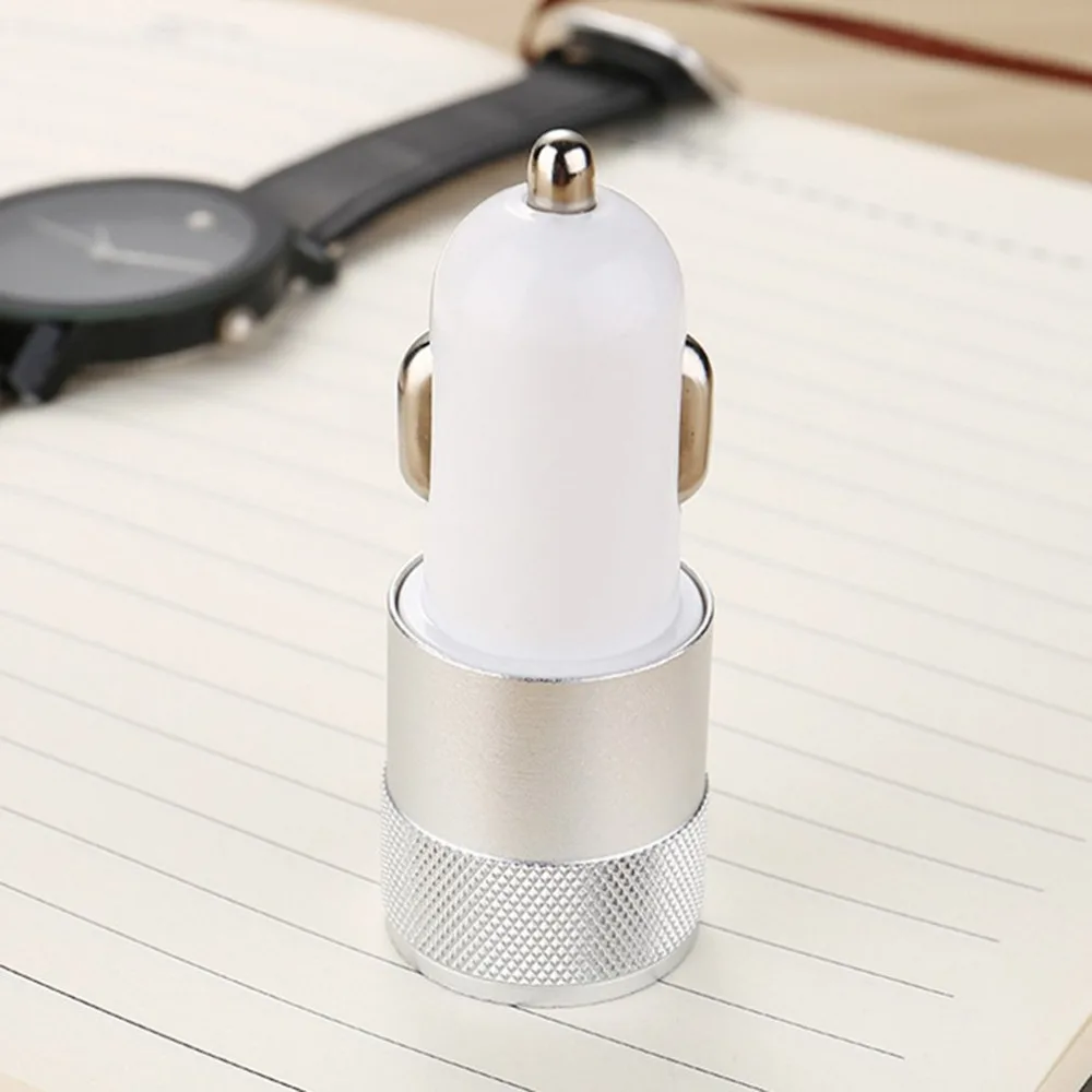 Мини 2 Порты и разъёмы зарядных порта USB для автомобиля Зарядное устройство 2.1A