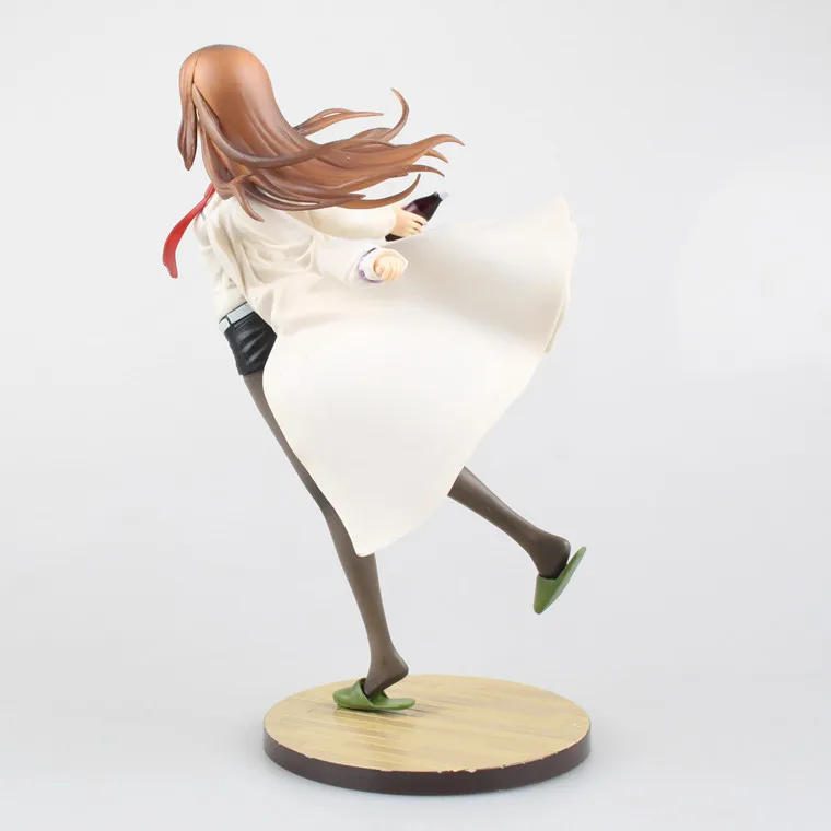 Аниме Рисунок 21 см Steins Gate Makise Kurisu белое пальто Ver. 1/7 Масштаб ПВХ фигурку Модель