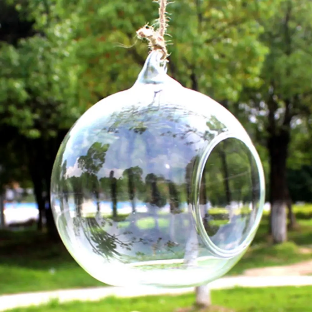 Dia.= 8cm Hanging Glass Terrarium Desktop Flower Vases Candle Holders for Wedding Party Decoration Home Garden Decor 8 Pcs/ Lot|hanging glass