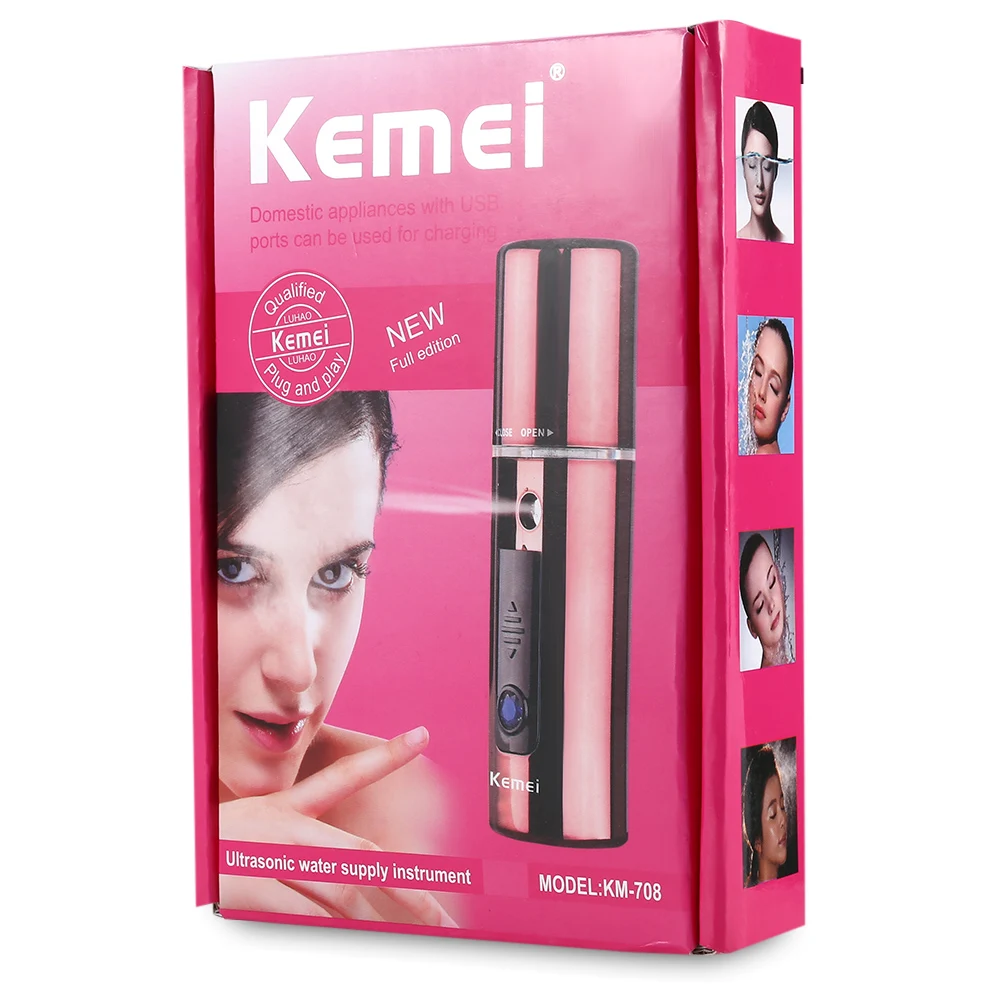 Ультразвуковой отпариватель для лица Kemei нано-отпариватель Mister холодный спрей