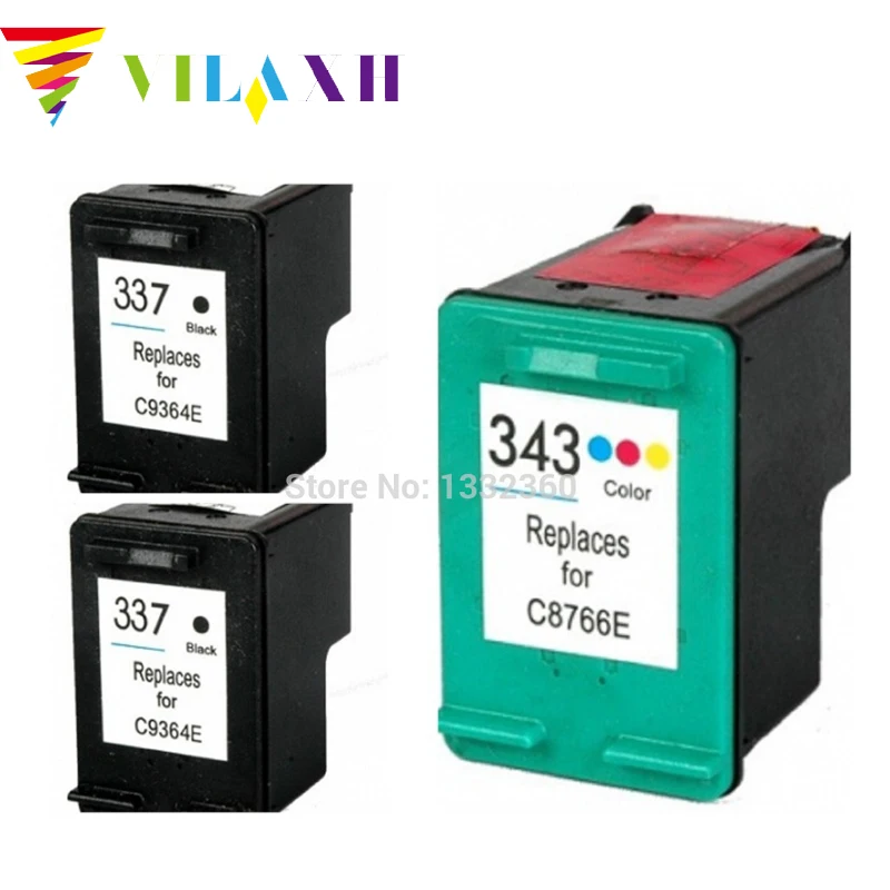 3 шт. картриджи для принтера HP 337 343 2575 8050 D5160 Deskjet 6940 D4160|ink cartridge|compatible ink cartridgeink cartridge